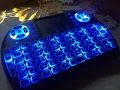 I8-B Backlit Mini Keyboard With Touchpad Mouse - Enjoy Wireless Convenience With Rechargeable Backlit Keyboard - Perfect For Gaming And Office Use.