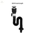 Kitchen Sink Drain Pipe Waste Water Pipe with Sealing Lid Drain Tubing Pipe. 