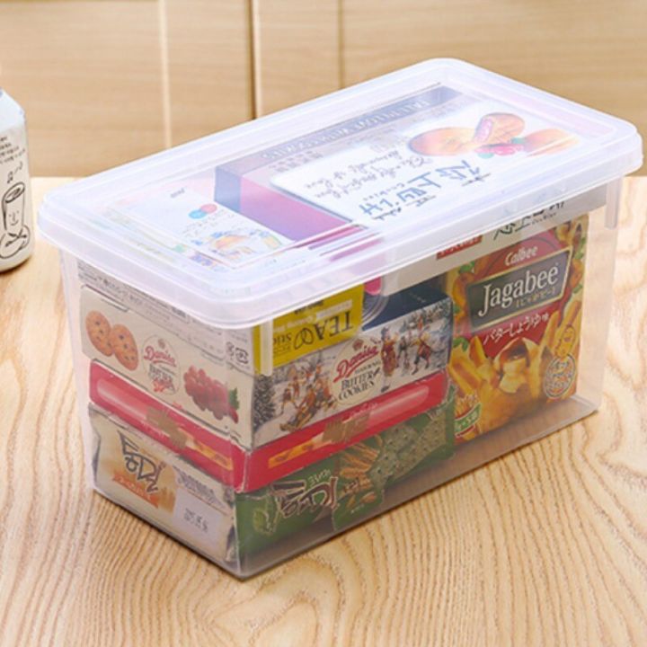 2pc%20Clear%20Food%20Storage%20Box%20Food%20Storage%20Container%20With%20Lid%20Plastic%20Kitchen%20And%20Pantry%20Organization%20Canisters%20-%20Image%204