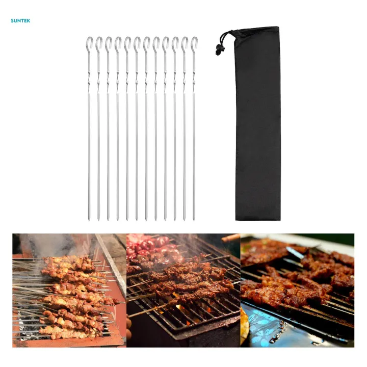 12Pcs%20Kabob%20Skewers%20for%20Grilling%20Metal%20Flat%20Stainless%20Steel%20Long%20BBQ%20Skewers%2015%20Inch%20-%20Image%203
