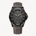 NAVIFORCE NF8023 Chocolate PU Leather Analog Watch For Men - Black & Chocolate.