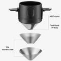 Easy Cleaning Paperless Coffeeware Stainless Steel Coffee Dripper Coffee Filter Pour Over Coffee Maker Coffee Holder.