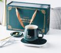 Sweet Life 55 Degree Constant Ceramic Coffee Cup Mug With Heating Pad Set - Coffee Mug. 