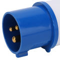 2Pcs Industrial Power Plug 3‑Pin 1‑Phase Explosion‑Proof Waterproof 16A 3 Hole. 