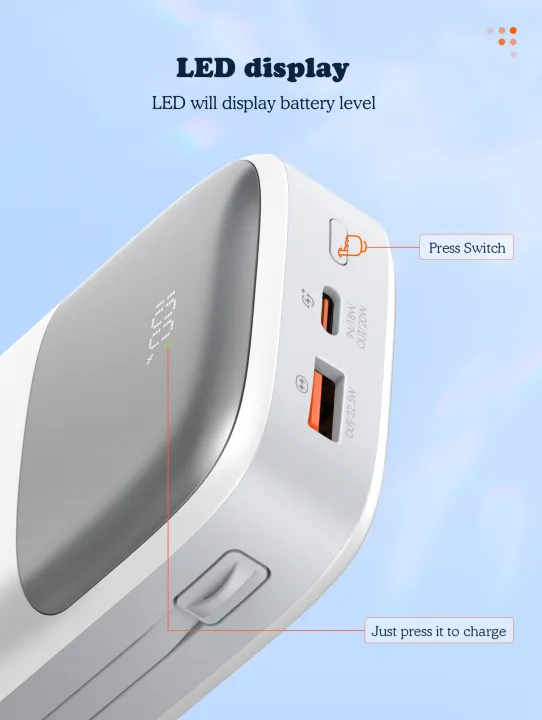 LDNIO%20Power%20Bank%2020000mAh,%20Fast%20Charging%20Type-C%20&%20Lightning%20Cable%20Powerbank,%20LED%20Display%20Battery%20Level,%20With%20Extra%20USB%20Port%20-%20Image%207