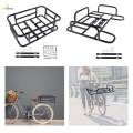 Bike Rear Basket Iron Luggage Rack Heavy Duty Rear Cargo Rack Panniers for Mountain A.