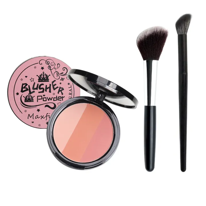 MAXFINE%20three-color%20three-dimensional%20trim%20blush%20plate%20set%20wholesale%20high-gloss%20shadow%20rouge%20powder%20delicate%20natural%20New%20-%20Image%203