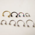 2pcs 0.8mm 1.2mm 20G 16G Ball Circulars Horseshoes Ear Ball Horseshoe Nose Ring Piercing Body Jewelry.