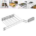Toast Slice Holder Oven Stainless Steel Sandwich Rack for Roasting Household.