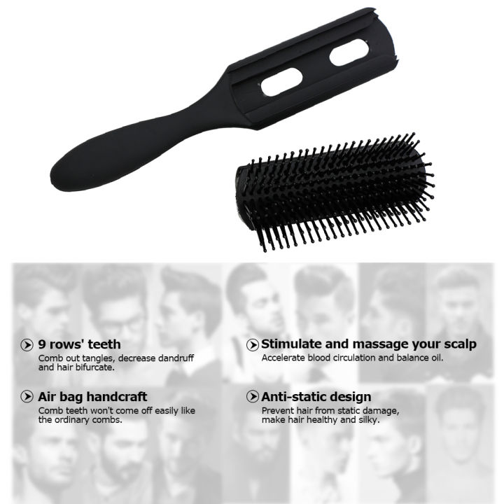 NYT%201Pc%20Hair%20Comb%20Airbag%20Brush%20Anti-Static%20Hairbrush%209%20Rows%20Plastic%20Dentangling%20Brush%20Men%20Hairdressing%20Comb%20Scalp%20Massage%20-%20Image%207
