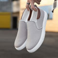 New Trendy Black Grey Red and Khaki Color Korean Canvas Sneakers Shoes for Men Slip On Casual Shoes. 