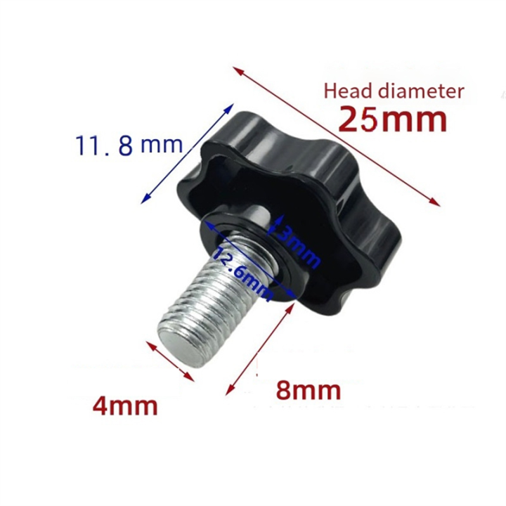 Torx%20Handle%20Screw%20Plastic%20Star%20Bolt%20Handle%20Screw%20Plastic%20Knob%204mmx9.8mm%20-%20Image%202