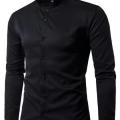 Black Long Sleeve Casual Shirt for Men.