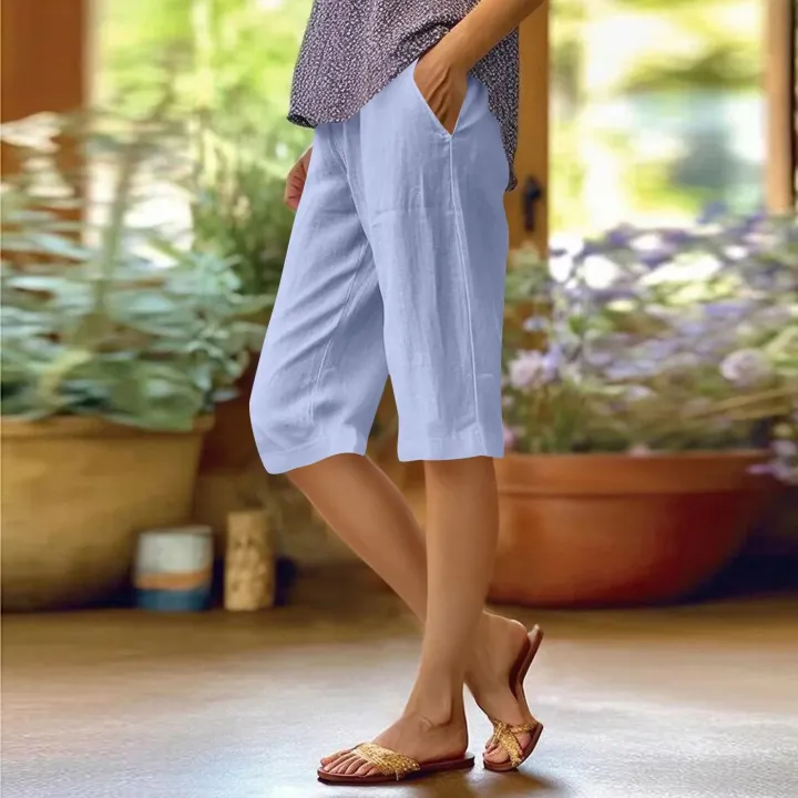 Women%E2%80%99s%20Comfortable%20Capris%20Cotton%20Pants%20Drawstring%20Elastic%20Waist%20Pants%20Casual%20Cropped%20Trousers%20Daily%20Breeches%20Five%20Half%20Pants%20Pantalone%20-%20Image%203