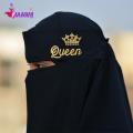 Niqab 2023 Embroidery Letter (Queen) Calligraphy Designed Niqab For Women. 