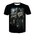 Grim Reaper T Shirt 3d Heavy Metal Skull T Shirts For Men Graphic Print T-shirts Oversized Sleeve Punk Rock Top Men's Clothing. 