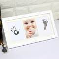 Baby Handprint Kit By Little Hippo - Newborn Baby Picture Frame (WHITE) Non Toxic INK! Baby Footprint Kit Best Baby Shower Gifts! Perfect For Baby Boy Gifts And Baby Girls Gifts. 