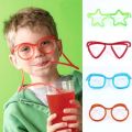 1Pc Fun Soft Plastic Straw Funny Glasses Flexible Drinking Toys - Baby Toys. 