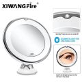 Flexible 10X Magnifying Mirror LED LightingTouch Screen Makeup Light Portable Dressing Table Makeup Vanity Lamp Use AAA Battery.