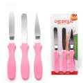 3 PCS Stainless Steel Butter Cake Cream Knife Spatula Baking Tool.