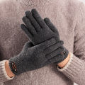 Women Men Warm Winter Touch Screen Gloves Stretch Classical Knit Mittens Wool Full Finger Outdoor Cycling Driving Gloves. 