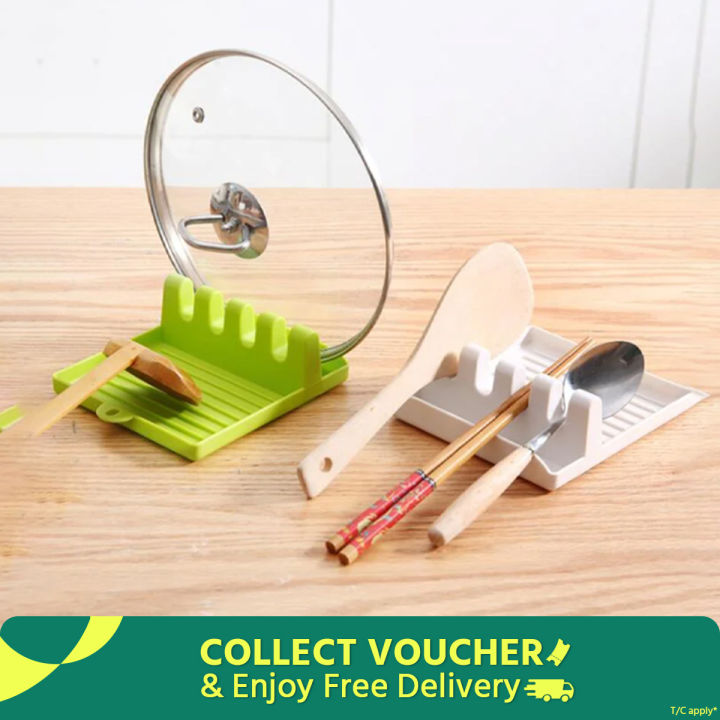 Plastic Spatula Holder, Kitchen Organizer for Fork, Spoon, Spoon Storage Shelf, Pot Holder