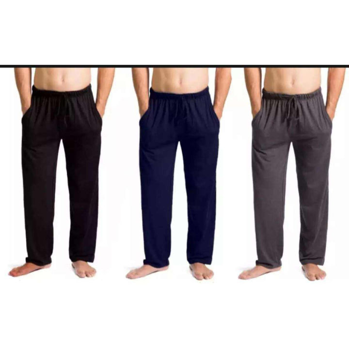 Combo - Night Comfort sleeping Cotton Trouser (3 Color- Black, Blue, Gray)