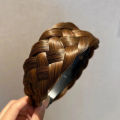 Korean Style Headwear Wide Hair Hoop Wig Headband Wash Face Headband Twist Braided Female Hairbands Fashion Accessory. 