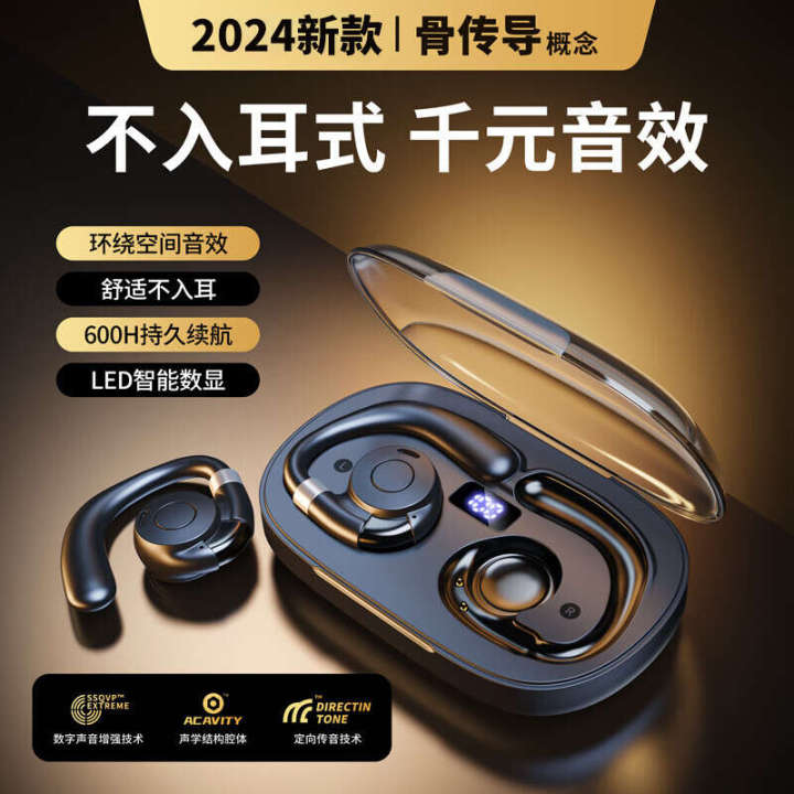 Headphones suitable for Sony Bluetooth bone conduction concept, mounted open true wireless, active noise reduction without entering the ear