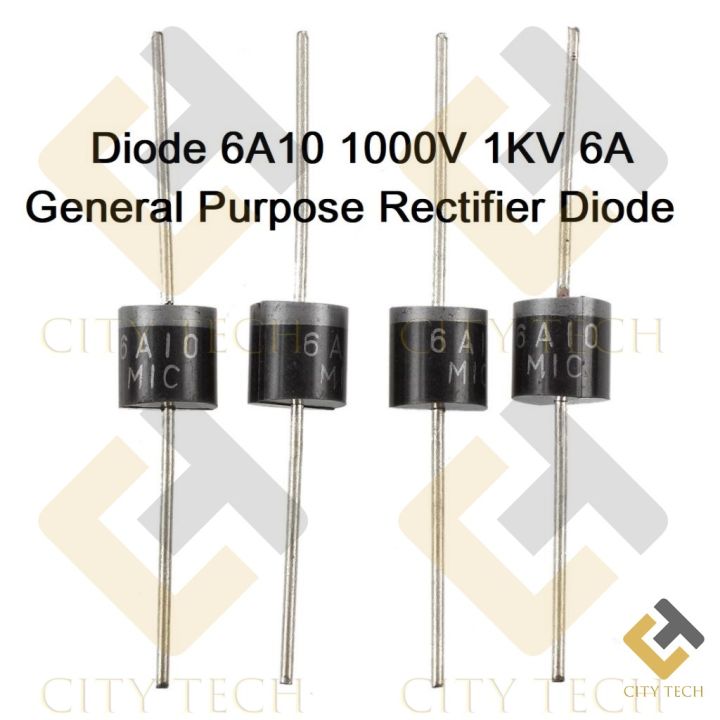 5Pcs-%20Diode%206A10%201000V%201KV%206A%20General%20Purpose%20Rectifier%20Axial%20Diode%206A10%20Silicon%20Junction%20Diode%20R-6%20Package%20Electrical%20Circuitry%20&%20Parts%20-%20Image%206