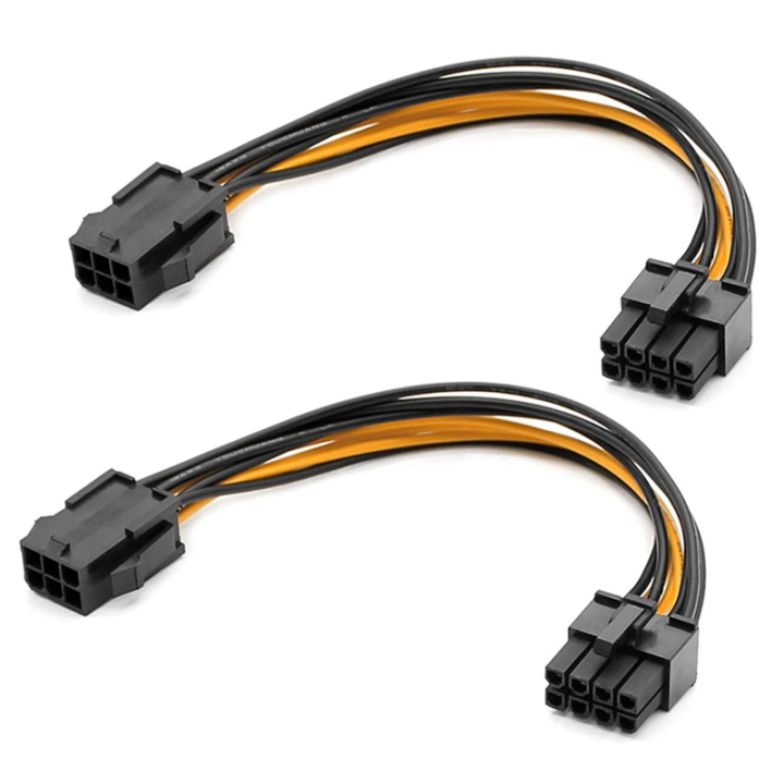 Computer Graphics Card Cable TWEXQNY 8 Pack Graphics Card 6 Pin to 8 Pin PCIe Adapter Cable (GPU ...