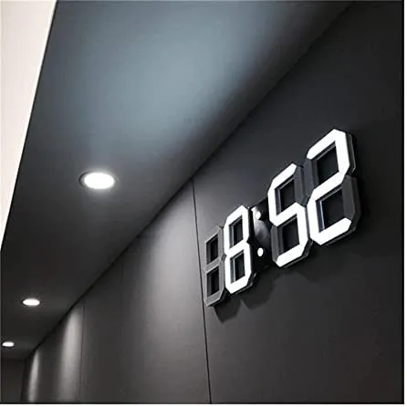 Hour Display LED Digital Wall Clock 12/24 Hour Display Date Time Desk Clock | Daraz ...