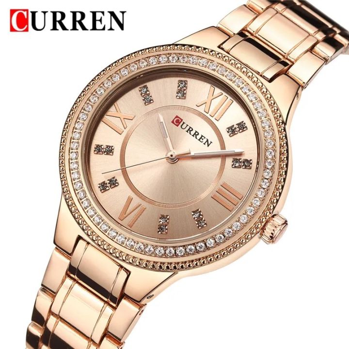 CURREN%209004%20Brand%20Luxury%20Women's%20Casual%20Watches%20Waterproof%20Wristwatch%20Women%20Fashion%20Dress%20Rhinestone%20Stainless%20Steel%20Ladies%20Rosegold%20&%20White%20Watch%20-%20%E0%A6%98%E0%A6%A1%E0%A6%BC%E0%A6%BF%20-%20Image%205