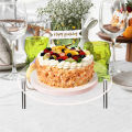 GC Acrylic Cake Stand Clear Cake Display Stand Dessert Table Display Shelf Metal Food Stands Display Holder Round Party Supplies Cupcake Stands For Birthday Wedding Party.