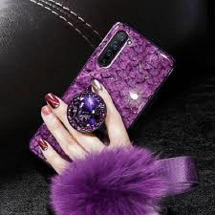 পম পম স্পার্কল ব্লিং ফ্লোটিং কেস কভার ফ্যাশন ক্রিয়েটিভ ডিজাইনের মেয়েদের জন্য কিউবার্ন ব্যাক কভারের জন্য redmii note 8