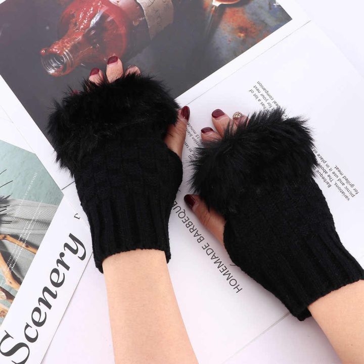 1Pair%20Fashion%20Women%20Faux%20Rabbit%20Fur%20Hand%20Wrist%20Crochet%20Knitted%20Fingerless%20Gloves%20Knitting%20Mittens%20Winter%20Autumn%20Warmer%20-%20Image%203