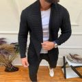 Cardigan Korean Style For Men Casual Single Breasted Solid Color Business New Men's Winter Fashion Knit Sweater. 