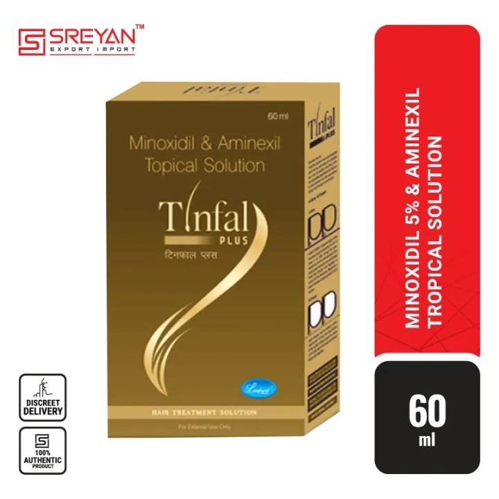 Tinfal Plus Minoxidil 5% & Aminexil Tropical Solution – Brintop Stop Hair Fall and Regrow Hair – 60ml
