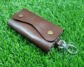 Leather Key Ring Holder Brown. 