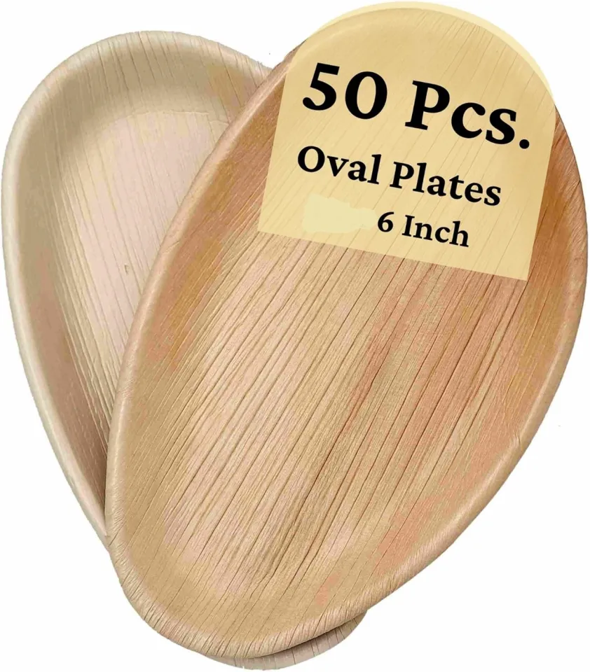 Palm Leaf Plates Pack 25 Supari Patar Large 6