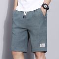 Summer Men's Ice Silk Shorts Thin Sports Quick-Drying Knee Length Pants Casual Pants Beach Five Points Large Trunks1/2-Piece.