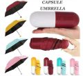 Foldable Mini Waterproof Ultra Portable Protective Mini Travel UV Capsule Umbrella with Long Size Handle for Men Women and Kids. 