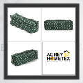 Pencil Pouch, White & Green, (9"x4"). 