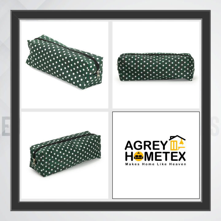 Pencil%20Pouch,%20White%20&%20Green,%20(9"x4")%20-%20Image%204