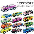 12pcs Alloy Racing Cars Model Toy Children Mini Iron Sheet Car Set Rebound Car Metal Alloy Cars Toys for Kids Boys Birthday Gift. 