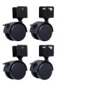 1 Set (4 Pis) 2 Inch Swivel U Plate Caster Wheel Computer Table Wheels. 