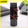 Lamgool Lava 3.0 LED Fashion LED Digital Alloy Men Women Wrist Watch Bracelet  European and American Unique Creative Lava Led Waterproof Trendy Men's Watch Men's Bracelet for gift. 