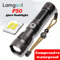 Lamgool p50 স্ট্রং লাইট পাওয়ার ডিসপ্লে led লং শট টেলিস্কোপিক জুম নাইট ফিশিং usb চার্জিং স্ট্রং লাইট ফ্ল্যাশলাইট - torch light.