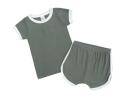 Infant Baby Boys Girl Clothes Set Korean Style Kids Clothing Suit Cotton Solid Short Sleeve T-shirt+Shorts For Summer. 