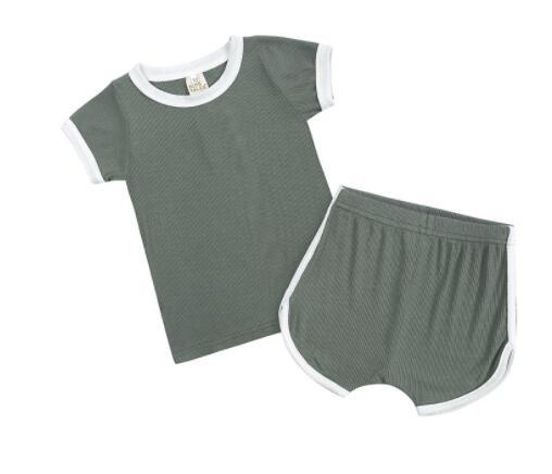 Infant%20Baby%20Boys%20Girl%20Clothes%20Set%20Korean%20Style%20Kids%20Clothing%20Suit%20Cotton%20Solid%20Short%20Sleeve%20T-shirt+Shorts%20For%20Summer%20-%20Image%202